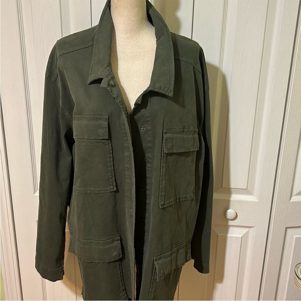 Good American Olive Green Utility Jacket - Picture 1 of 6